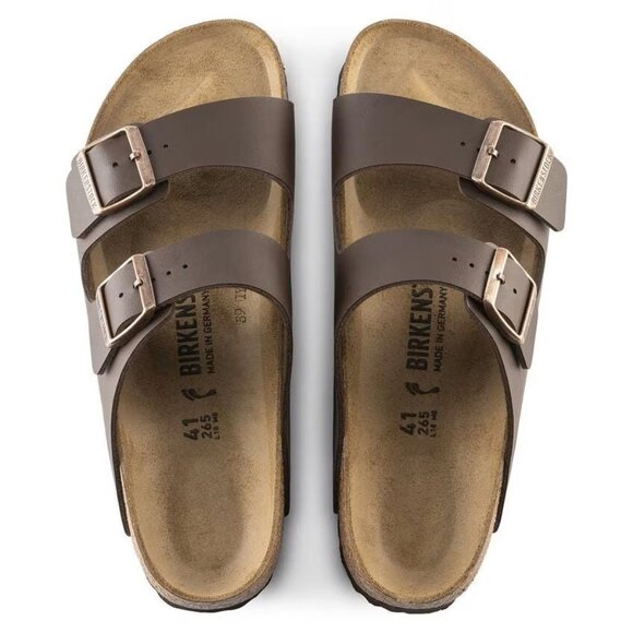 Birkenstock Arizona Birko-Flor - Dark Brown Leather Unisex Sandal main image 5
